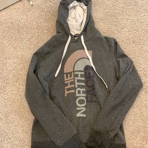 gray north face hoodie